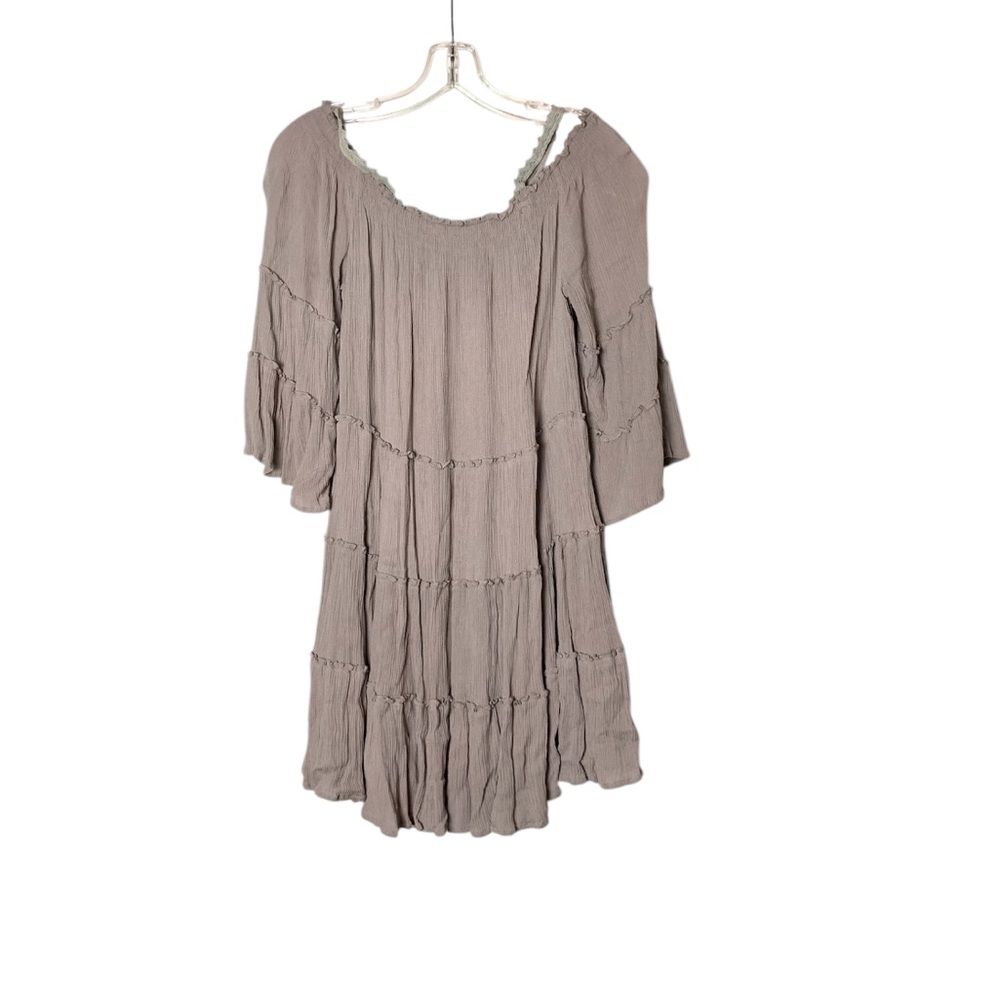 🌵Andree Blue Ruffled Off Shoulder Sage Green Blouse M